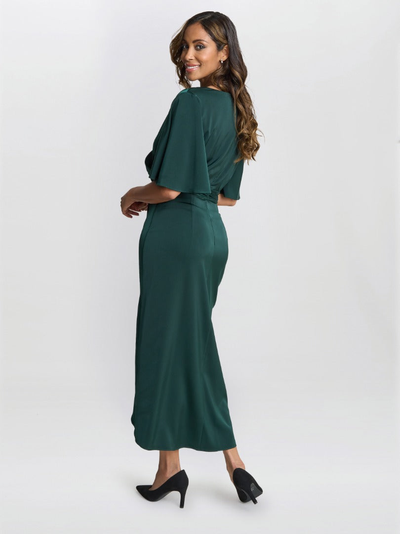 Gina Bacconi Misha V Neck Midi Dress