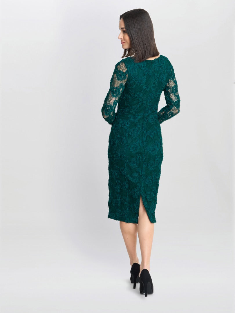 Gina Bacconi Scarlett Corded Floral Lace Dress