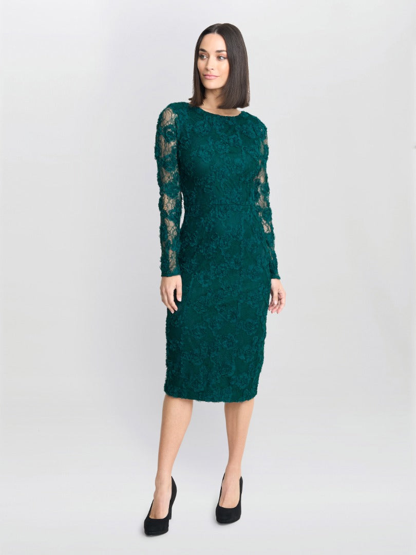 Gina Bacconi Scarlett Corded Floral Lace Dress